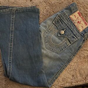 True Religion Light and Dark Blue Denim